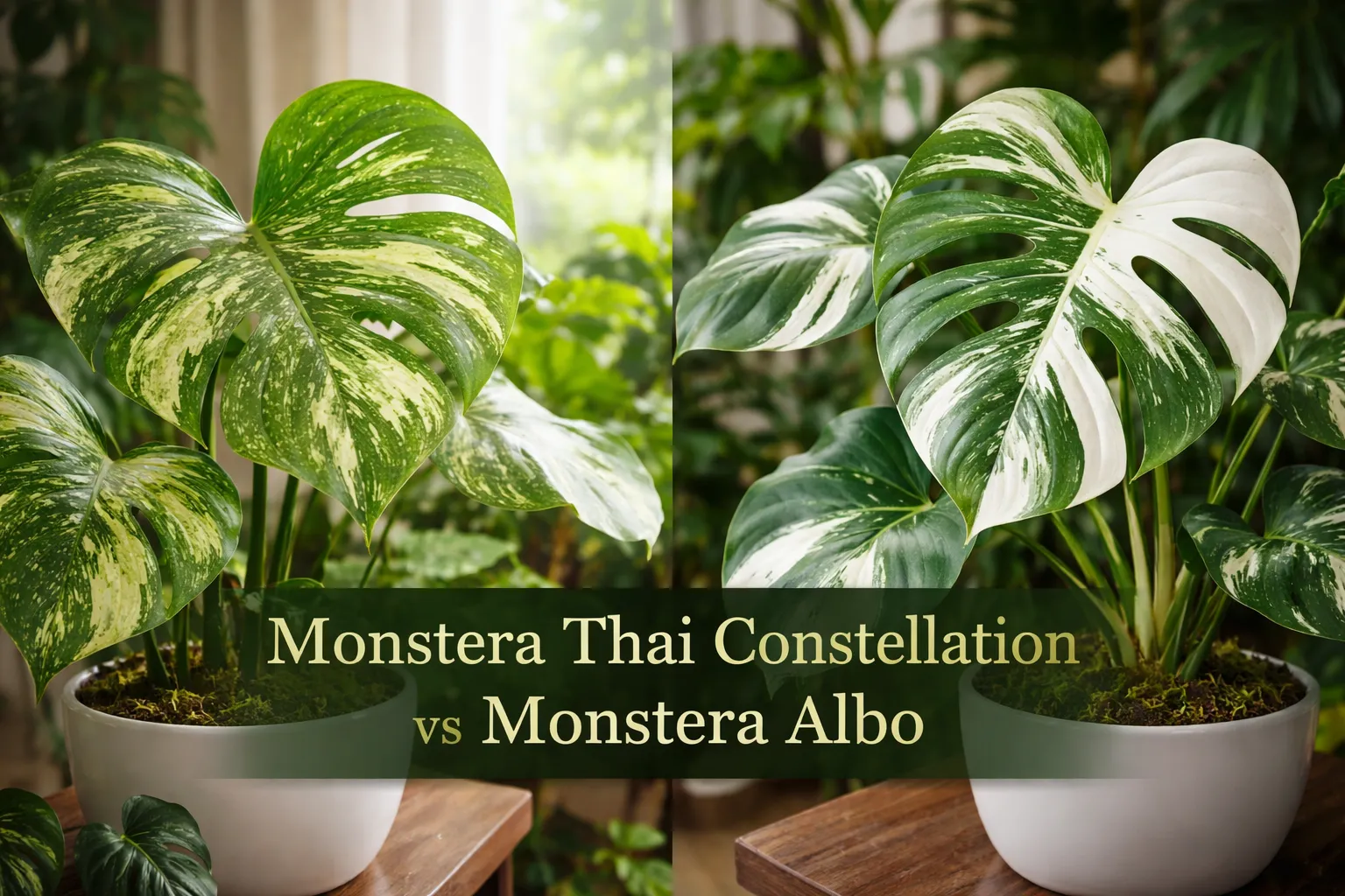 Comparativo: Monstera Thai Constellation vs Monstera Albo variegata para colecionadores